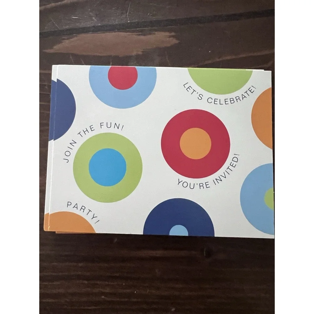 Set 17 PARTY INVITATIONS & ENVELOPES Fun Celebration Spheres American‎ Greetings